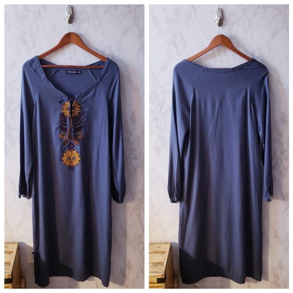 Antik Batik Dresses & Skirts - Antik Batik Embroidered Beaded Midi Dress